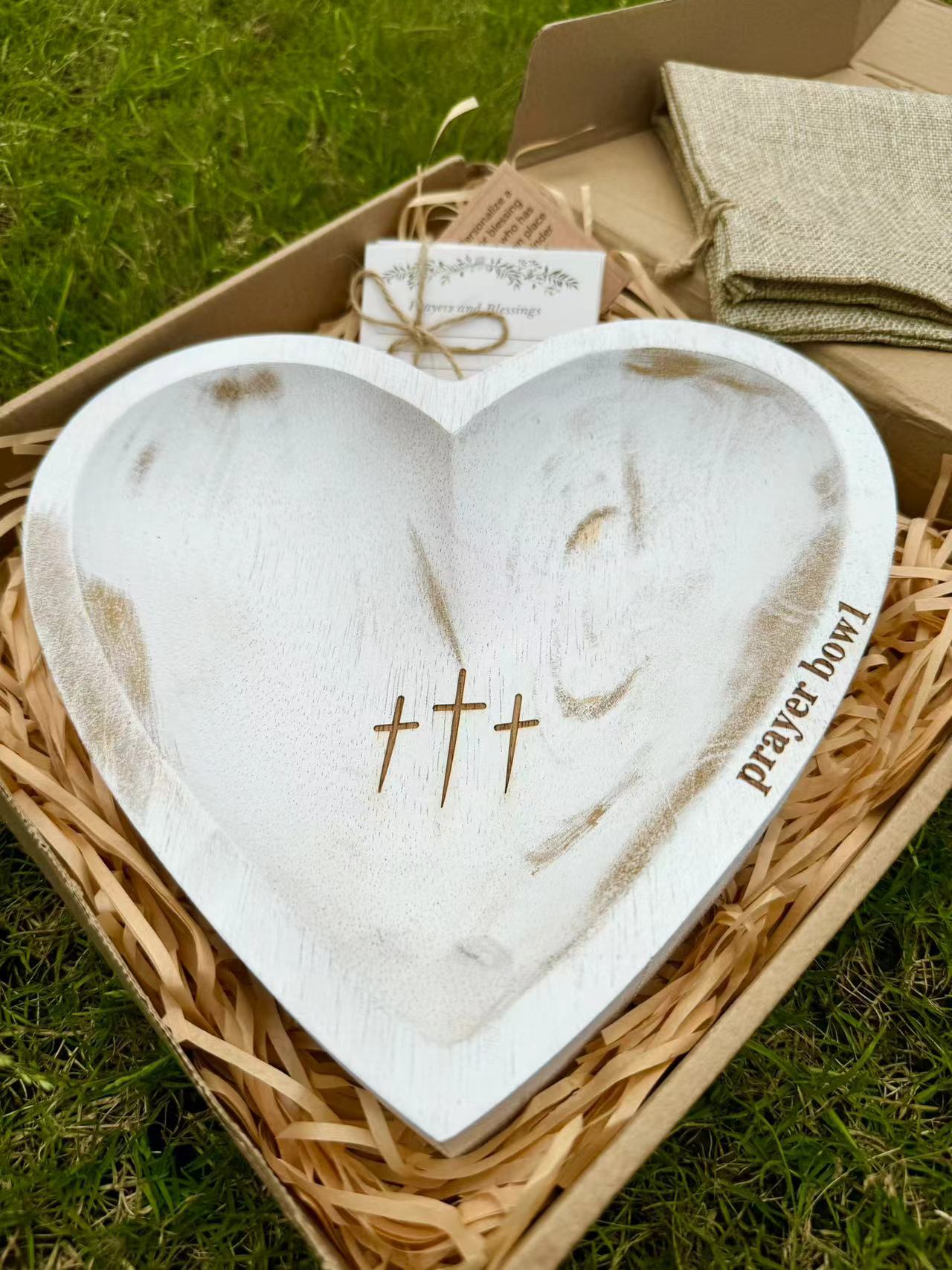 New Heart Prayer Bowl Modern Cross religious gifts