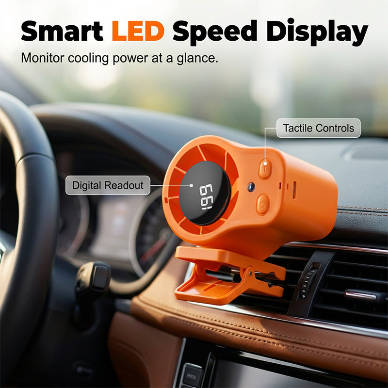 🔥 Portable Turbo Fan with LED Display