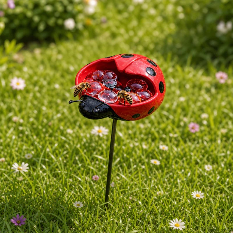 🐝 Cute Animal Design Garden Watering Station, Outdoor Decorative Water Bowl for Bees Butterflies and Small Wildlife