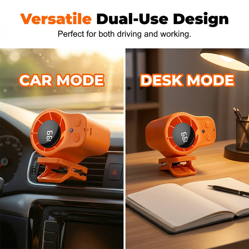 🔥 Portable Turbo Fan with LED Display