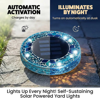 🛋️Solar Mosaic Lights – Waterproof LED Pathway Lights with Auto On/Off