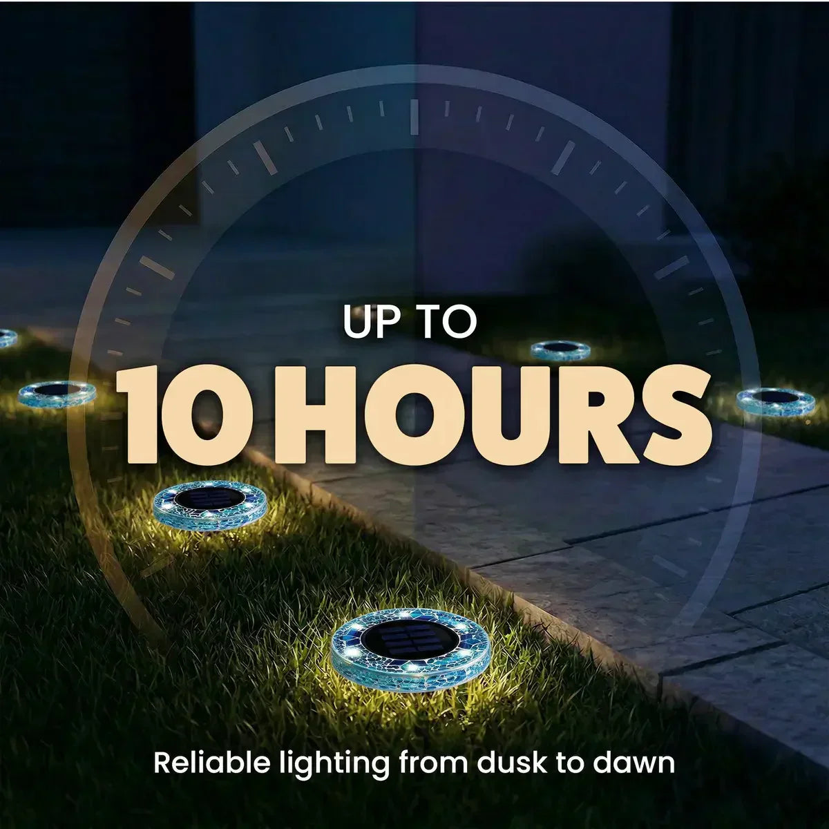 🛋️Solar Mosaic Lights – Waterproof LED Pathway Lights with Auto On/Off