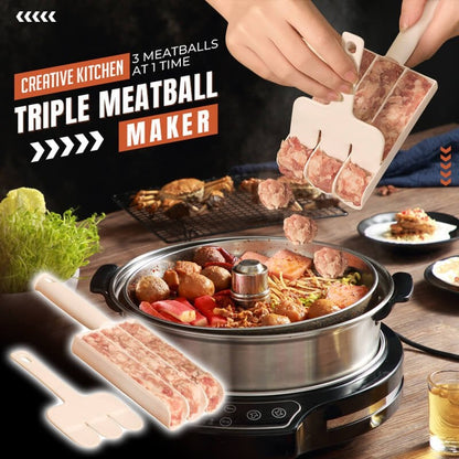 🔥49% OFF! Triple Meatball Maker – Shape 4 Perfect Meatballs at Once for Pasta, Soup & Hot Pot