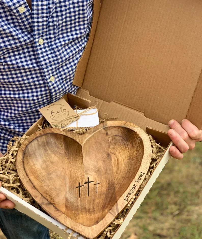New Heart Prayer Bowl Modern Cross religious gifts