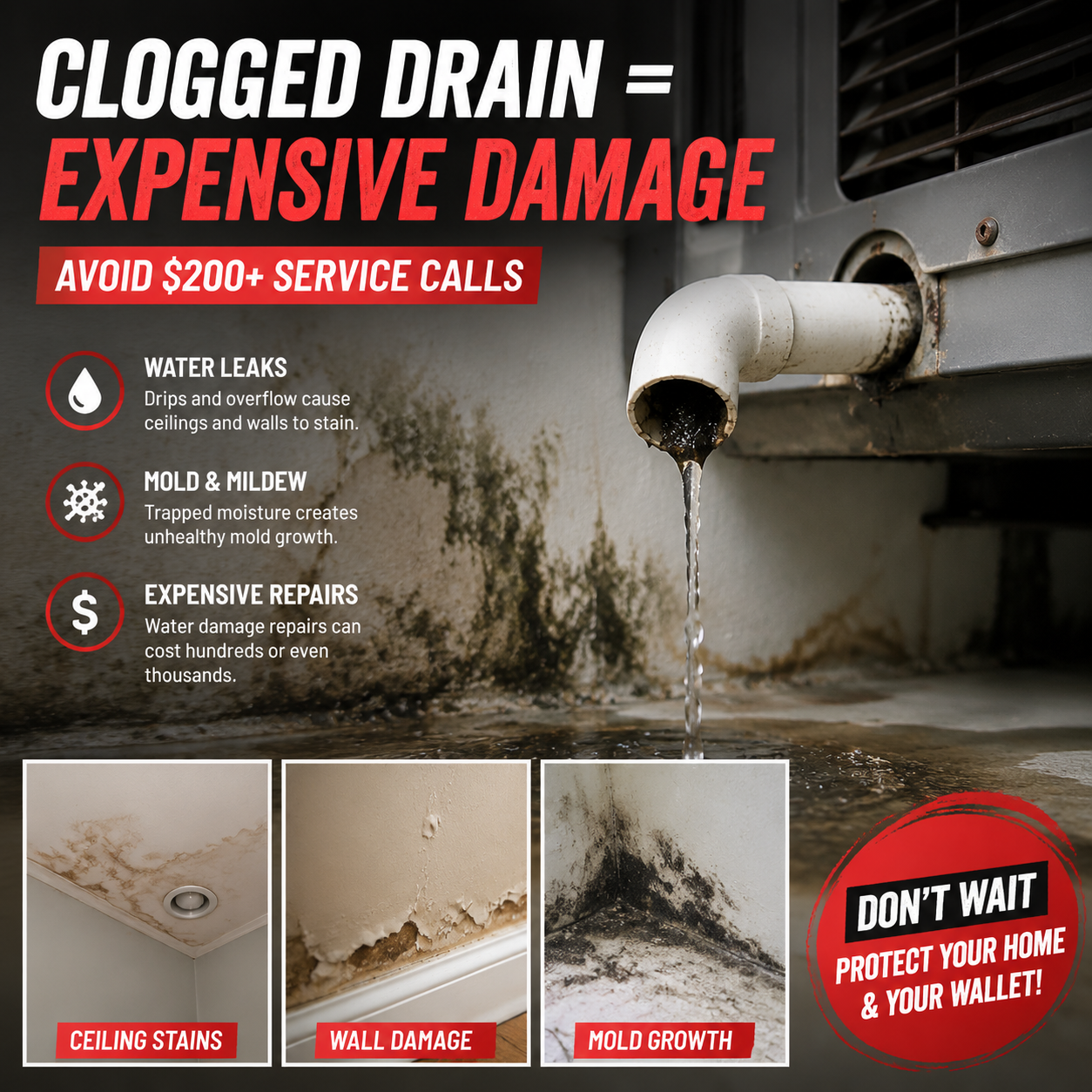🚨Clear Your AC Drain in Minutes — No Plumber Needed