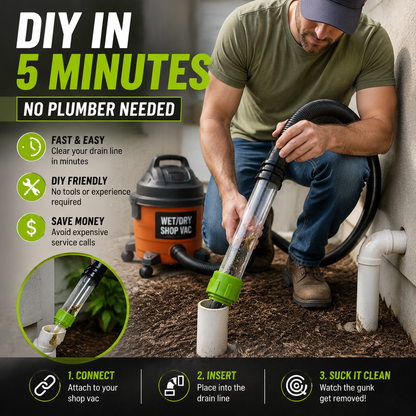 🚨Clear Your AC Drain in Minutes — No Plumber Needed