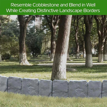 🌿✨2026 Imitation Stone Garden Fence – Real stone look, no tools needed, Easy to install & expand🏡♻️
