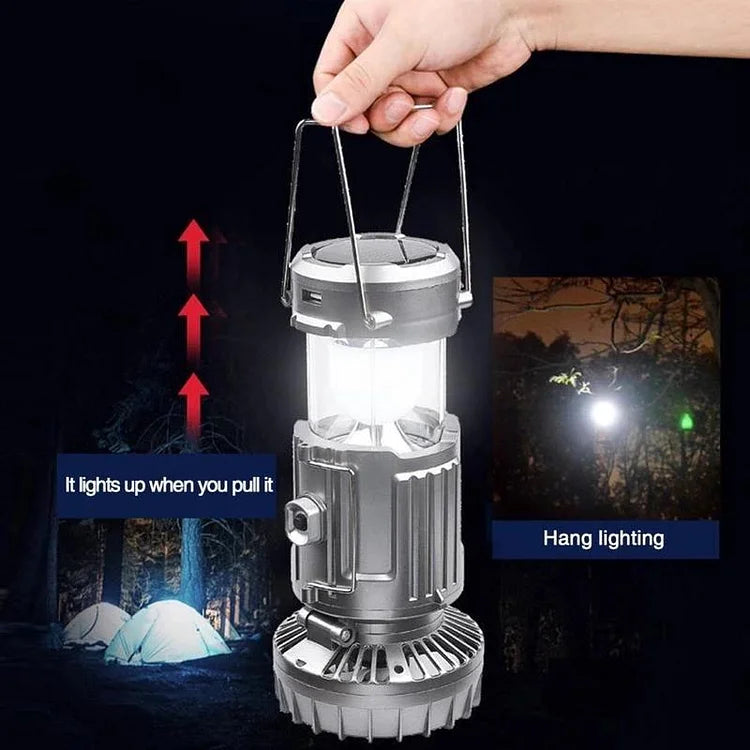 5-in-1Solar Fan Lantern Portable LED Camping Lantern With Fan💡