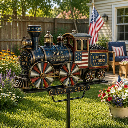 🚂🔥Limited time 55% OFF🔥🚂USA 250 “Liberty Express” Train Garden Wind Spinner -✈️ (Free Delivery Fee)