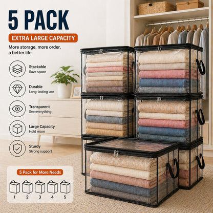 🎁 Mother's Day Sale 49% OFF📦Large Heavy-Duty Thick Plastic Clear Storage