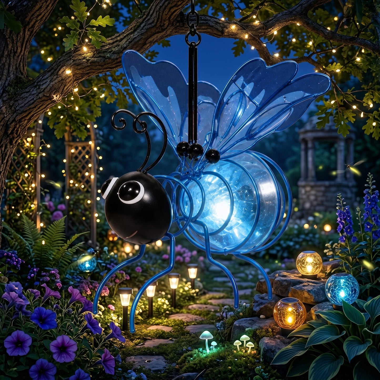 🐝Outdoor Hanging Solar Bee Light - Perfect Gift For Plant Lovers Moms Or Literally Anyone Who Smiles❤️