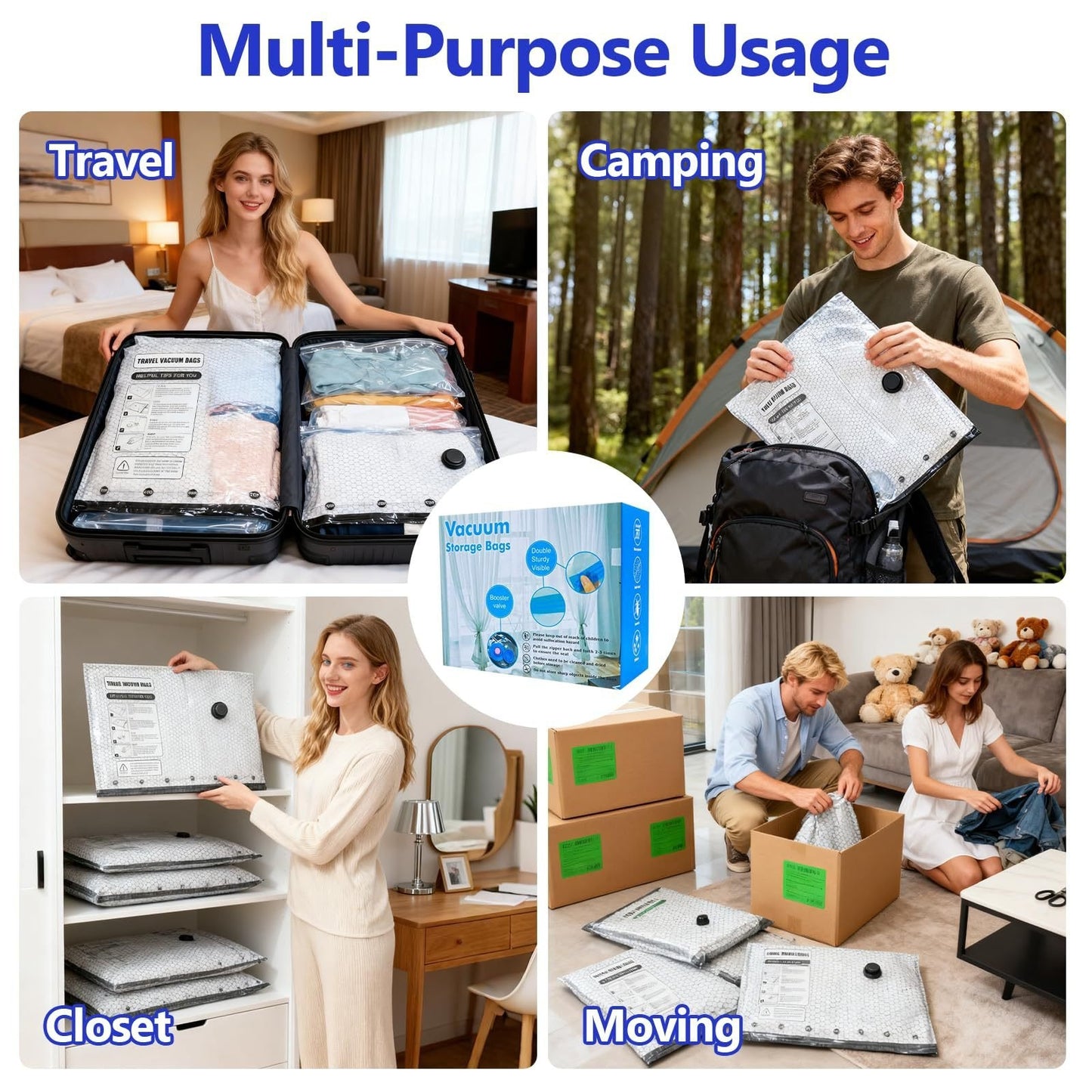 Vacuum Bags for Clothes – Travel & Storage Set🧳