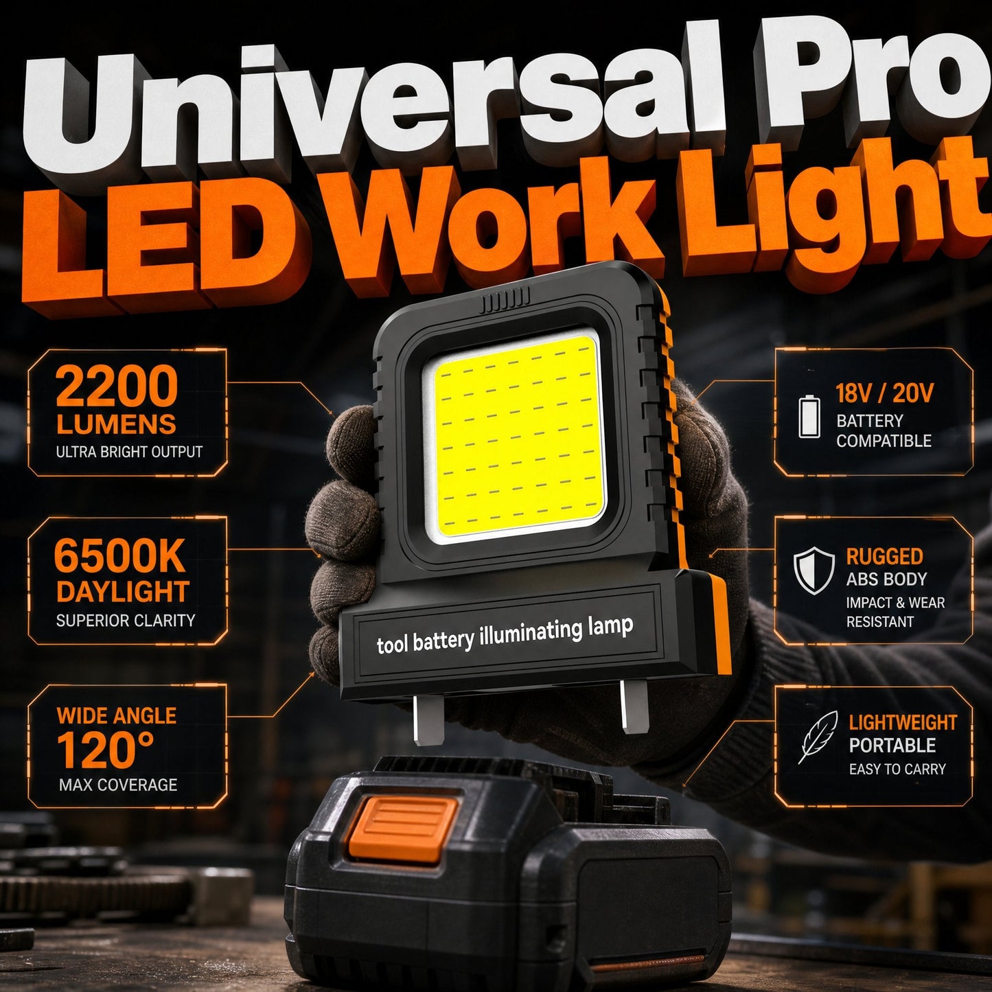 🏆45K+ SOLD🔥High brightness floodlight - for all power tool batteries