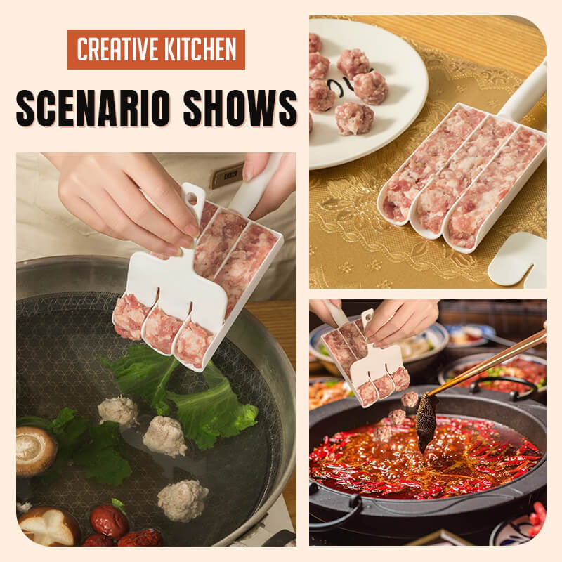 🔥49% OFF! Triple Meatball Maker – Shape 4 Perfect Meatballs at Once for Pasta, Soup & Hot Pot