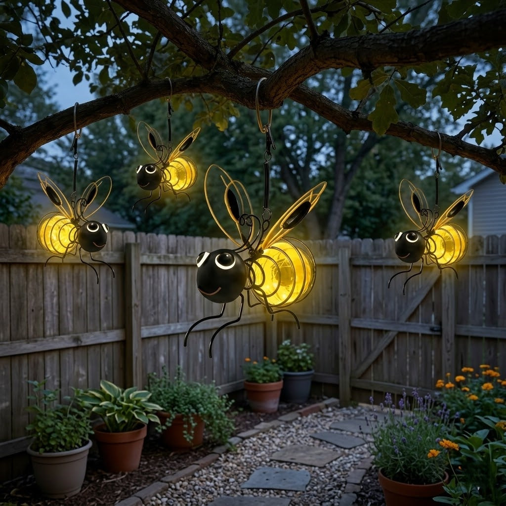🐝Outdoor Hanging Solar Bee Light - Perfect Gift For Plant Lovers Moms Or Literally Anyone Who Smiles❤️