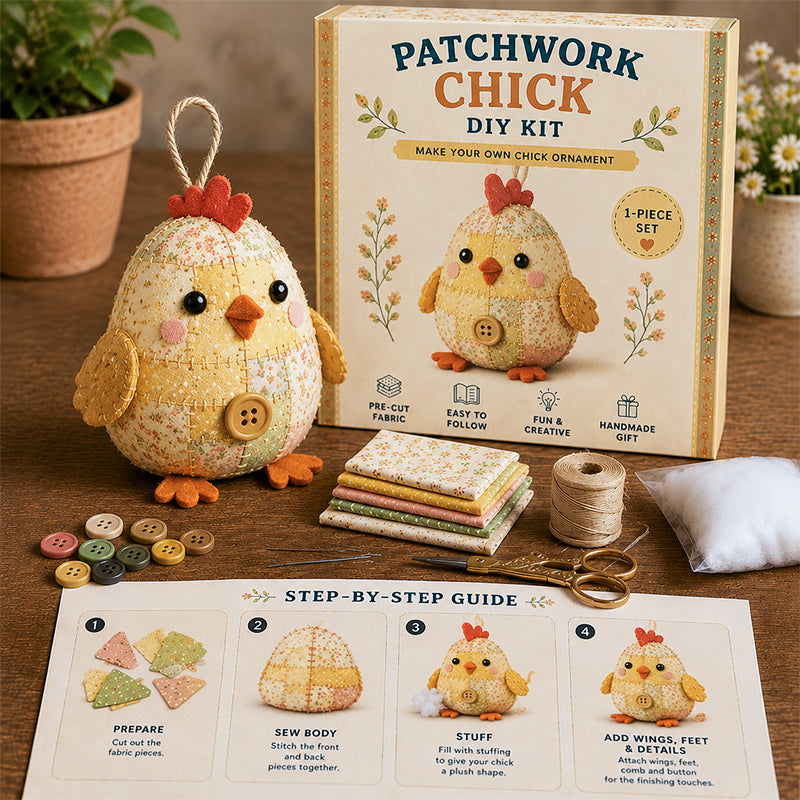 🧵DIY Patchwork Gnome Kit – Create Your Own Adorable Gnome 🧙‍♂️