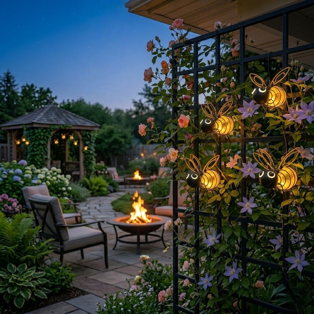 🐝Outdoor Hanging Solar Bee Light - Perfect Gift For Plant Lovers Moms Or Literally Anyone Who Smiles❤️