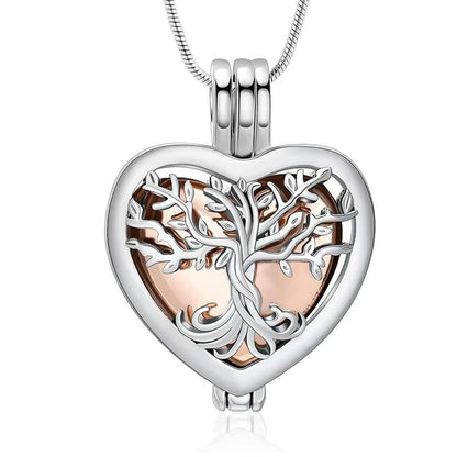 🌳❤️Heart Tree of Life Cremation Memorial Pendant | symbolizing the eternal continuity of life and love.