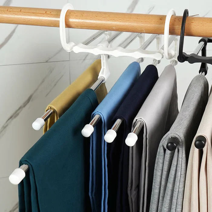 5 in 1 Multipurpose Stainless Steel Clothes Hanger Organizer