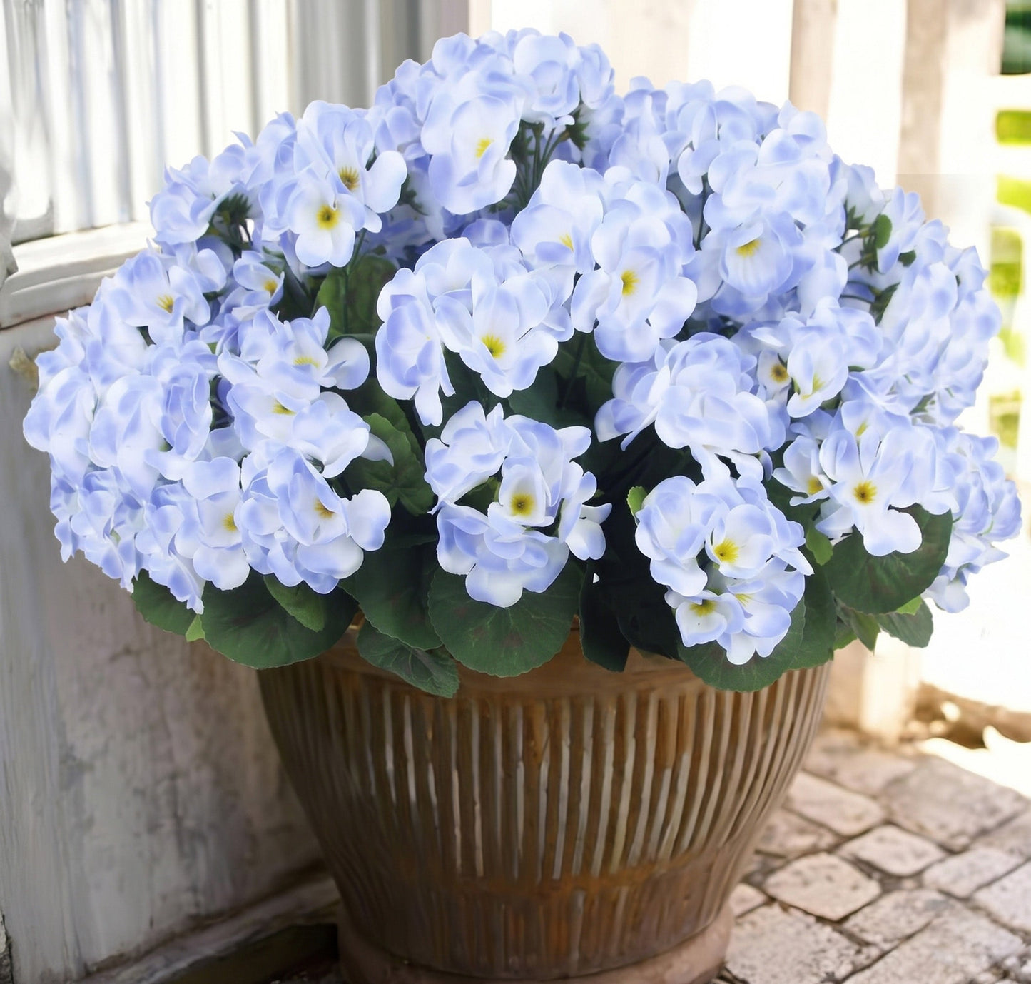🌸 LAST DAY 50%OFF🌸 Bundles Artificial Geranium Flowers For Outdoors Geranium Flowers Outdoor Artificial Flowers UV Resistant Garden Plants Faux Flowers For Home Kitchen Table Centerpieces Patio Decor