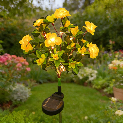 🔥Last Day 70% OFF-LED Solar Flower Lights Rhododendron Outdoor Simulated Flower Lamp