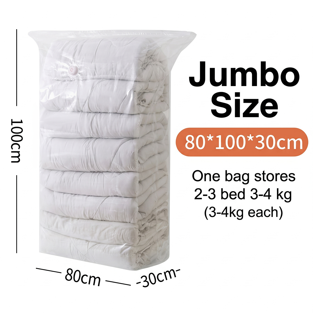 No-Pump Large Vacuum Storage Compression Bags