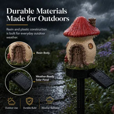 🔥Solar Fairy-Tale Mushroom Cottage Garden Light