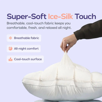 Mellow Puff Pillow ☁️ | Quilted Cloud-Loft Design for Side, Back & Stomach Sleepers 🌙✨