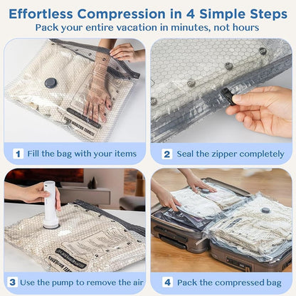 🎁Last day 49% OFF - Cordless Travel Vacuum Storage Compression Bag Set