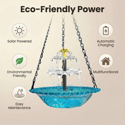 🔥🔥49% Off--Solar Cascade Hanging Bird Bath Fountain🎁Buy 2 Free Shipping