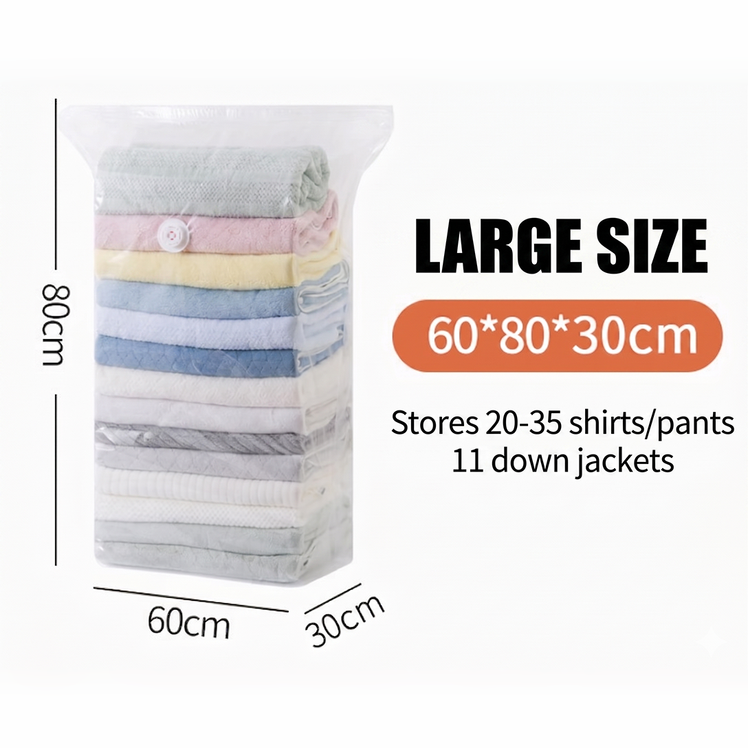 No-Pump Large Vacuum Storage Compression Bags