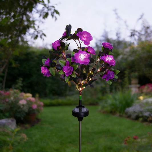 🔥Last Day 70% OFF-LED Solar Flower Lights Rhododendron Outdoor Simulated Flower Lamp