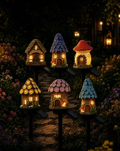 🔥Solar Fairy-Tale Mushroom Cottage Garden Light