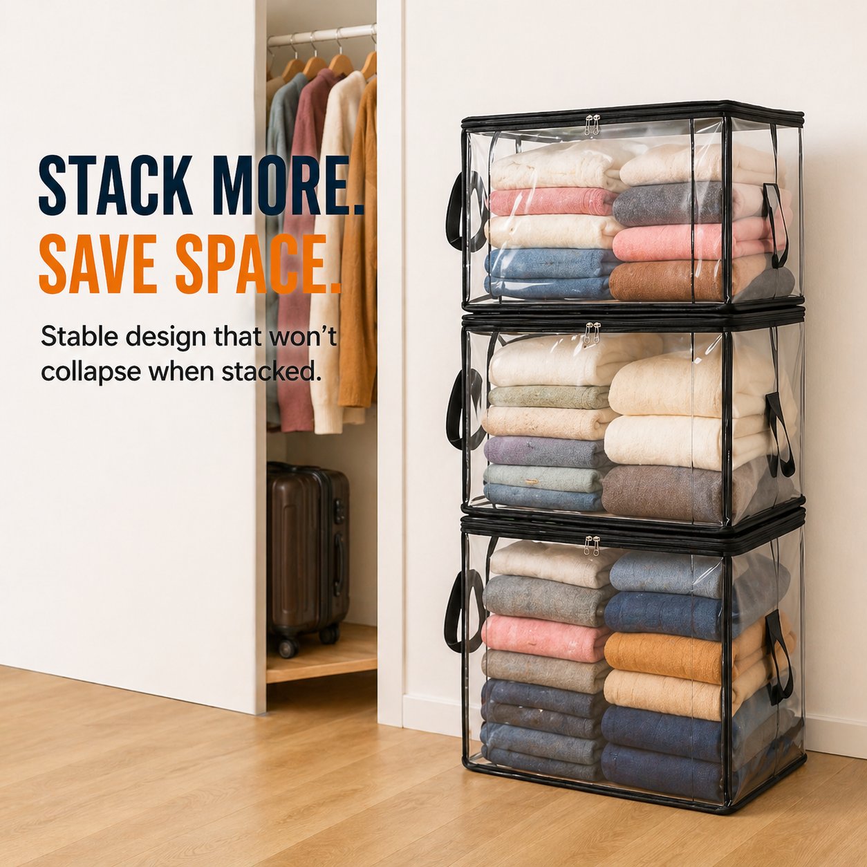 Hot Sale 60% OFF📦Large Heavy-Duty Thick Plastic Clear Storage Bag for Clothes, Moving & Storage