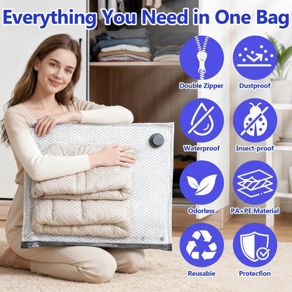 Vacuum Bags for Clothes – Travel & Storage Set🧳