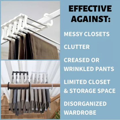 5 in 1 Multipurpose Stainless Steel Clothes Hanger Organizer