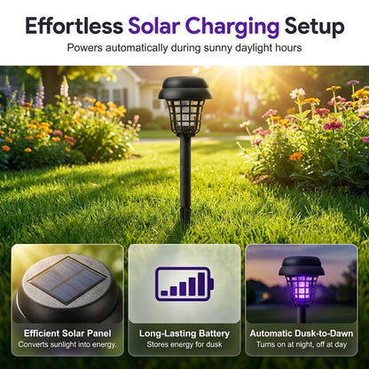 🔥Last Day 50% OFF ✨Solar Mosquito Zapper Light | 0 Electricity Bill | Pets & Kids Safe