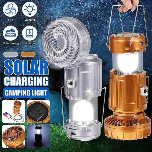 5-in-1Solar Fan Lantern Portable LED Camping Lantern With Fan💡