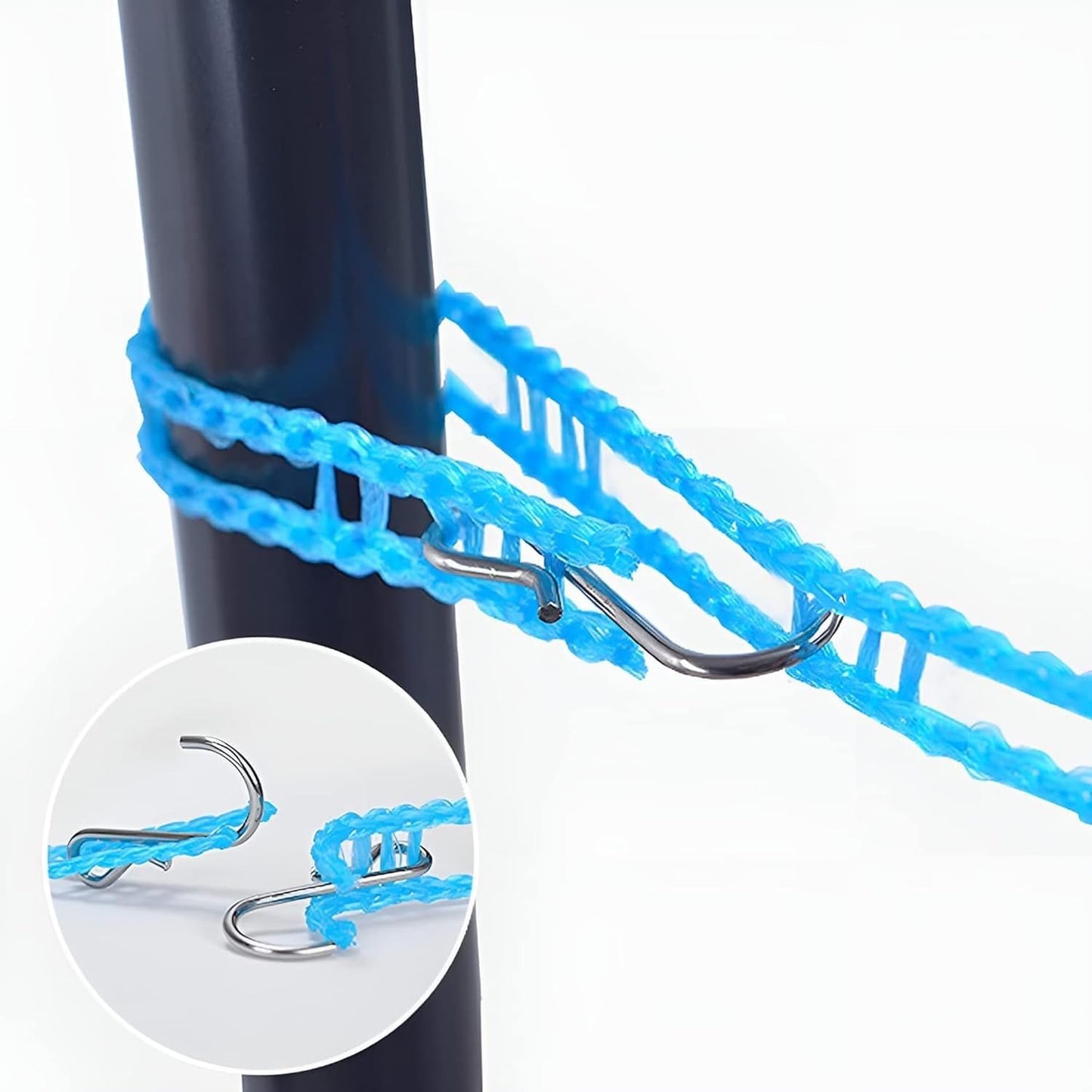 5M Windproof Portable Clothesline with Hooks