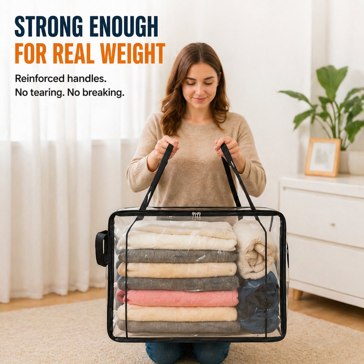 Hot Sale 60% OFF📦Large Heavy-Duty Thick Plastic Clear Storage Bag for Clothes, Moving & Storage