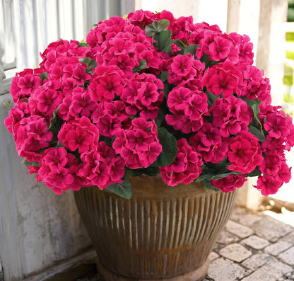 🌸 LAST DAY 50%OFF🌸 Bundles Artificial Geranium Flowers For Outdoors Geranium Flowers Outdoor Artificial Flowers UV Resistant Garden Plants Faux Flowers For Home Kitchen Table Centerpieces Patio Decor