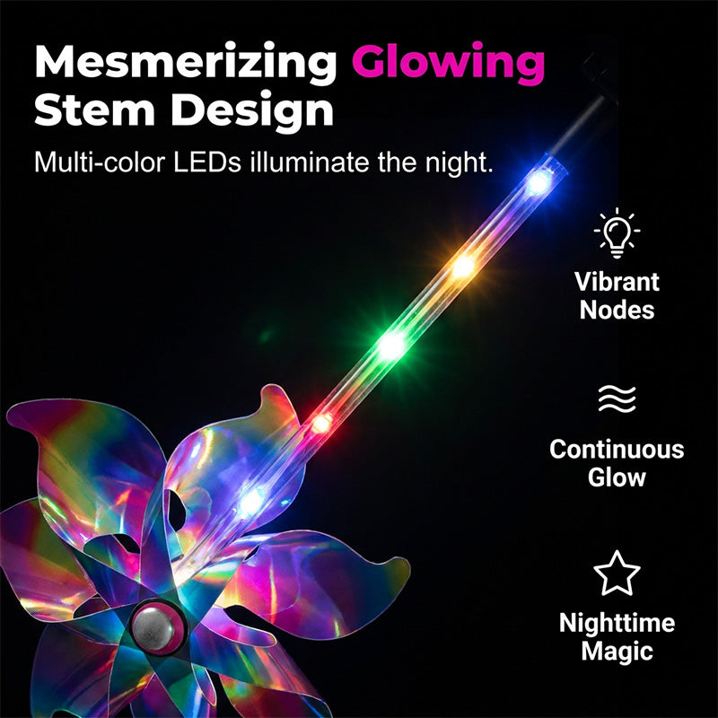 🔥Summer Hot Sale 50% OFF✨Extra-large size Solar Powered Rainbow Pinwheel Garden Light