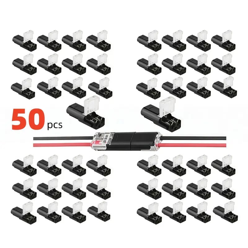 🔥Double-Wire Plug-in Connector Led Light Strip Connectors 2 Pin