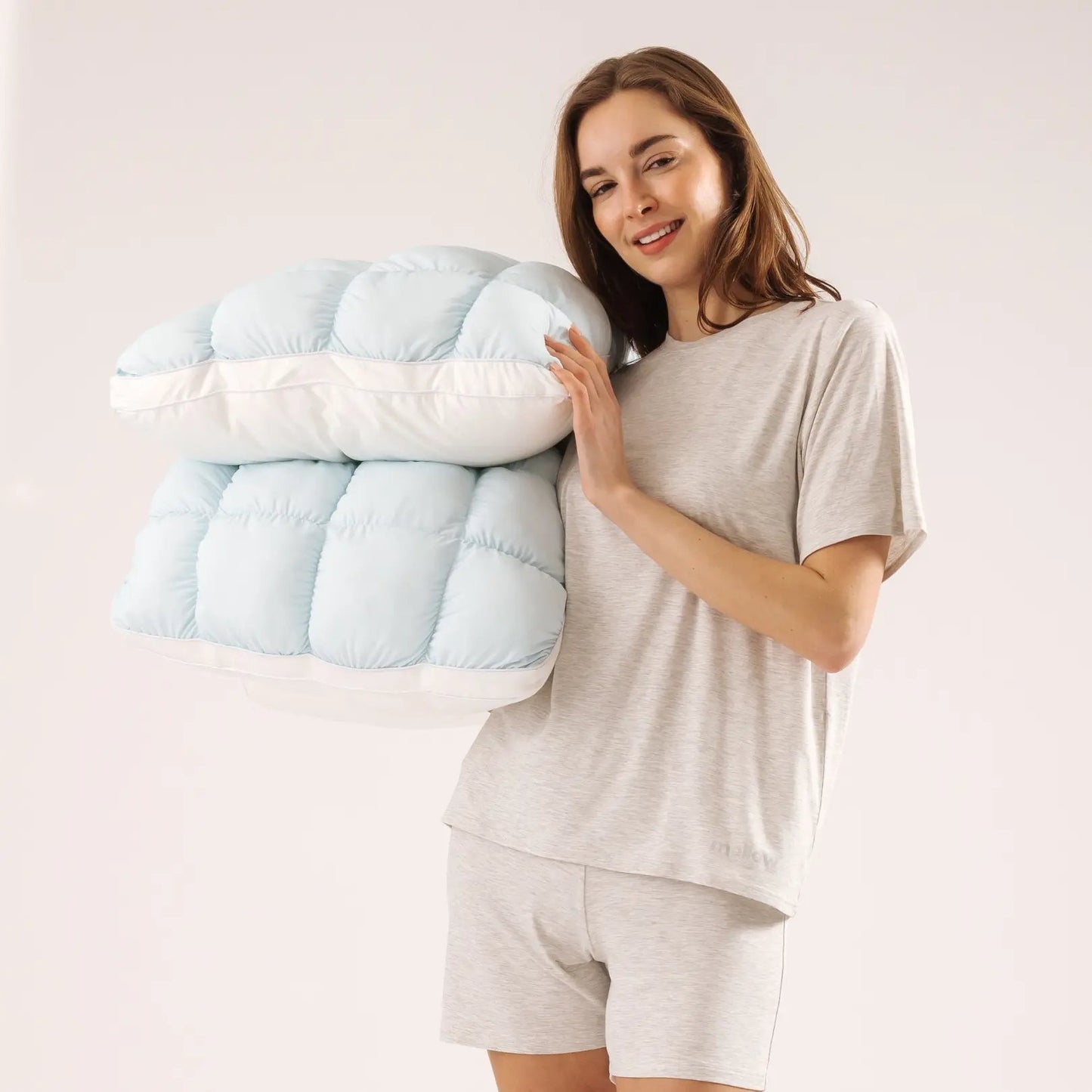 Mellow Puff Pillow ☁️ | Quilted Cloud-Loft Design for Side, Back & Stomach Sleepers 🌙✨