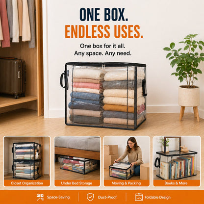 🎁 Mother's Day Sale 49% OFF📦Large Heavy-Duty Thick Plastic Clear Storage