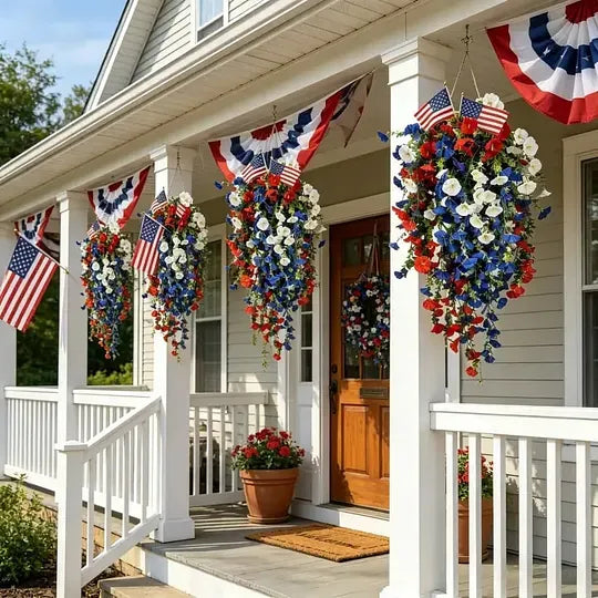 ✨Independence Day Hot Sale❤️🤍💙 🇺🇸 Red, White & Blue Flowers for America’s 250th – Perfect for Porch & Party 💐
