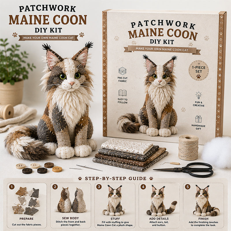 🧵DIY Patchwork Gnome Kit – Create Your Own Adorable Gnome 🧙‍♂️