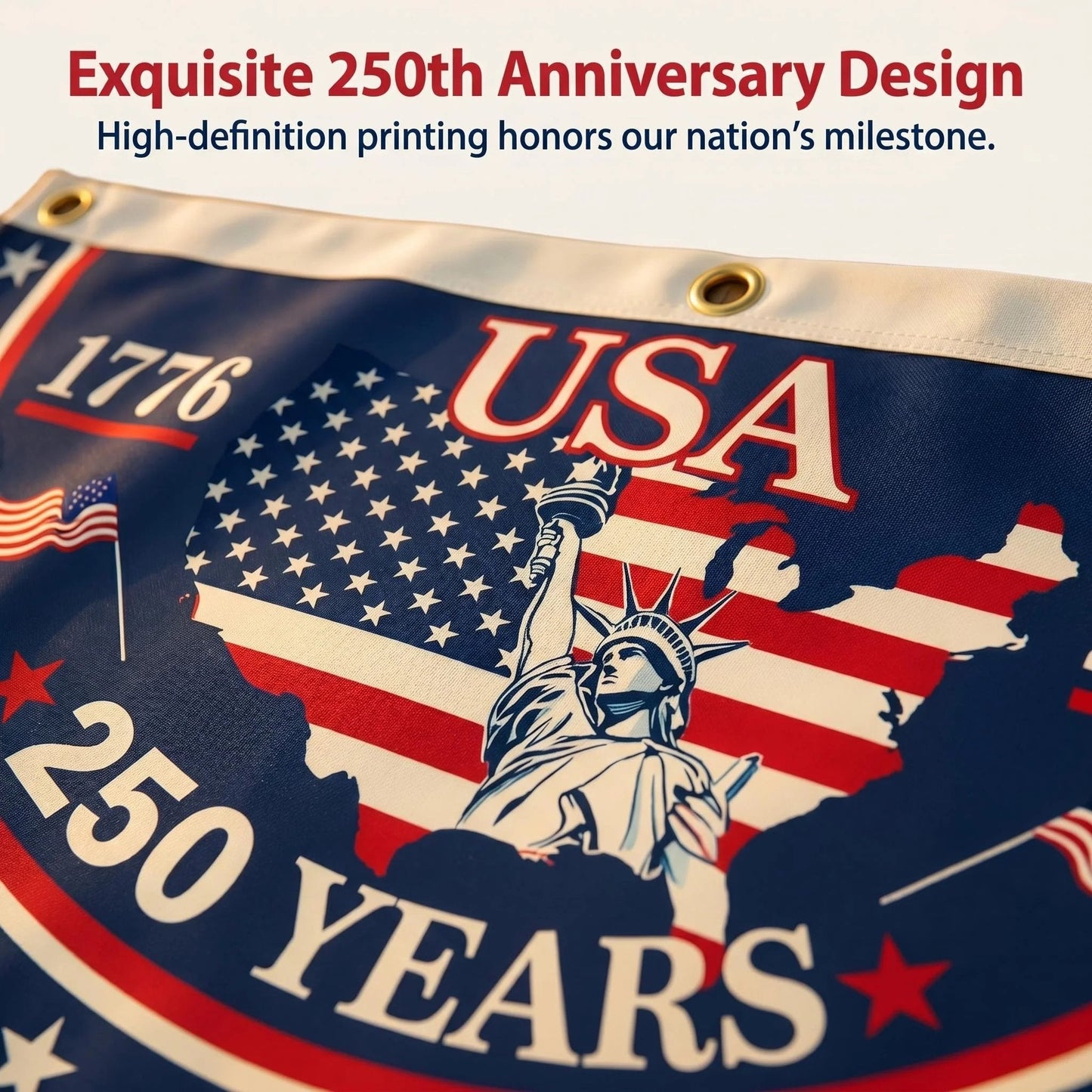 🗽USA 250th Anniversary Flag Half Round Banner🦅