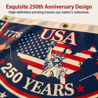 🗽USA 250th Anniversary Flag Half Round Banner🦅