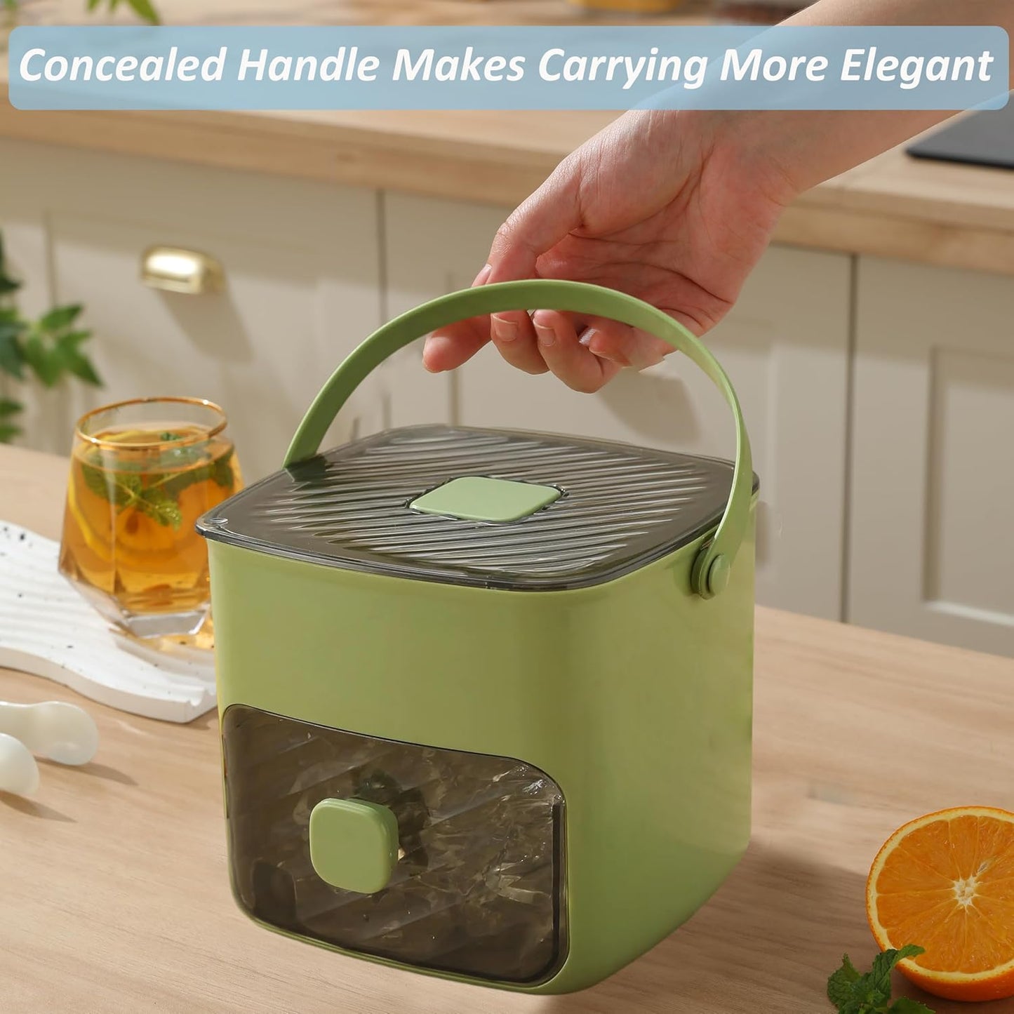 🥳2026 HOT SALE🥳💞50K+ SOLD!🧊Portable Ice Maker with Lid and Storage Box (48 cubes)
